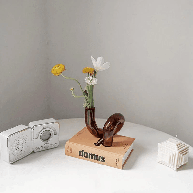 Frendorf | LoopSphere Hydroponik Vase im Kreisdesign | Modernes Pflanzgefäß | Minimalistische Dekoration | Für Zuhause oder Büro