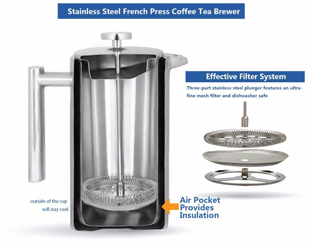 French Press Kaffeebereiter Linse (3 Größen)