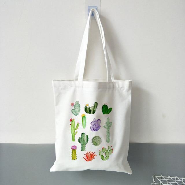 Frendorf | CactusCharm Canvas Tote Bag | Umweltfreundliche Einkaufstasche | Leicht & Langlebig | Stilvolle Designs