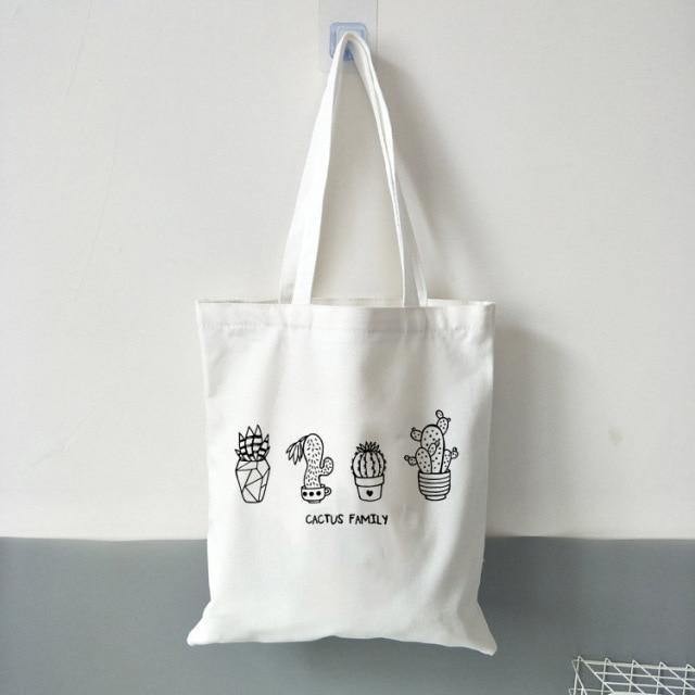 Frendorf | CactusCharm Canvas Tote Bag | Umweltfreundliche Einkaufstasche | Leicht & Langlebig | Stilvolle Designs