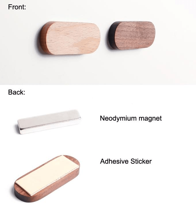 Frendorf | KeyMagnetic Holzschlüsselhalter | Magnetisch | Wandorganizer | Platzsparend | Moderner Look