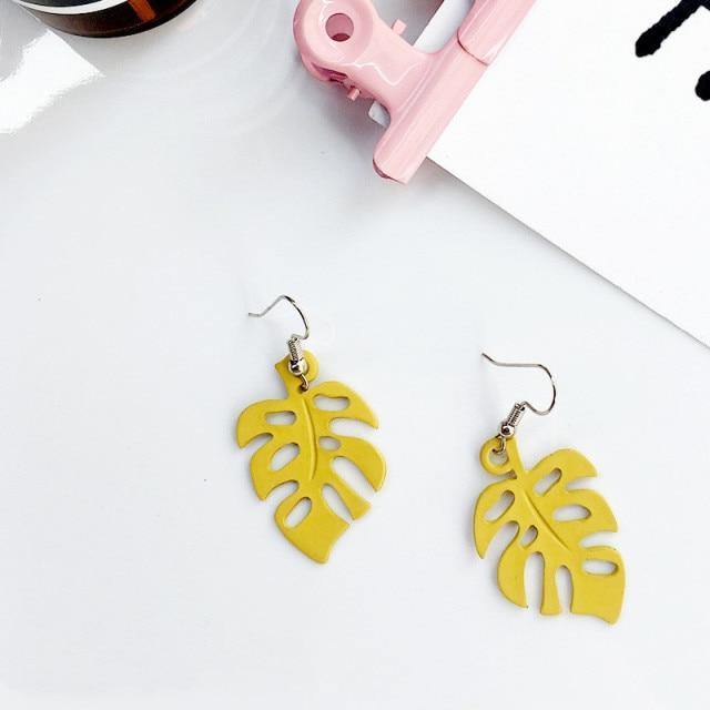 Frendorf | NatureChic Monstera Ohrringe | Dangle Style | Zeitloser Schmuck