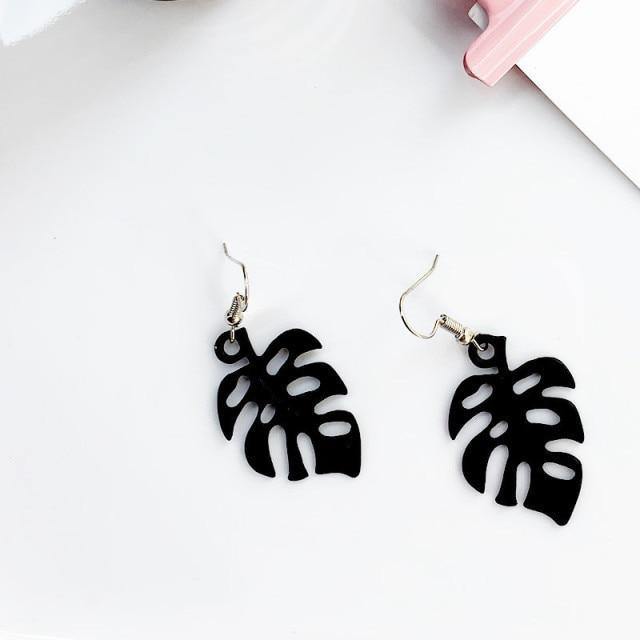 Frendorf | NatureChic Monstera Ohrringe | Dangle Style | Zeitloser Schmuck