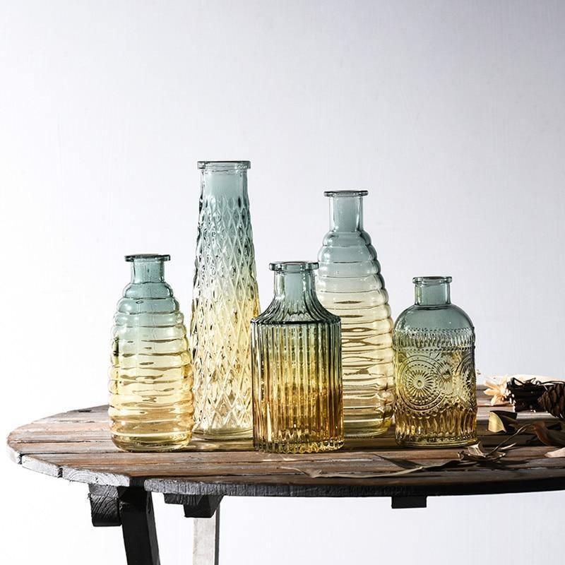 Frendorf | Gradivo Gradient Glasflaschen-Vasen | Modernes Design | Stilvolle Wohnaccessoires