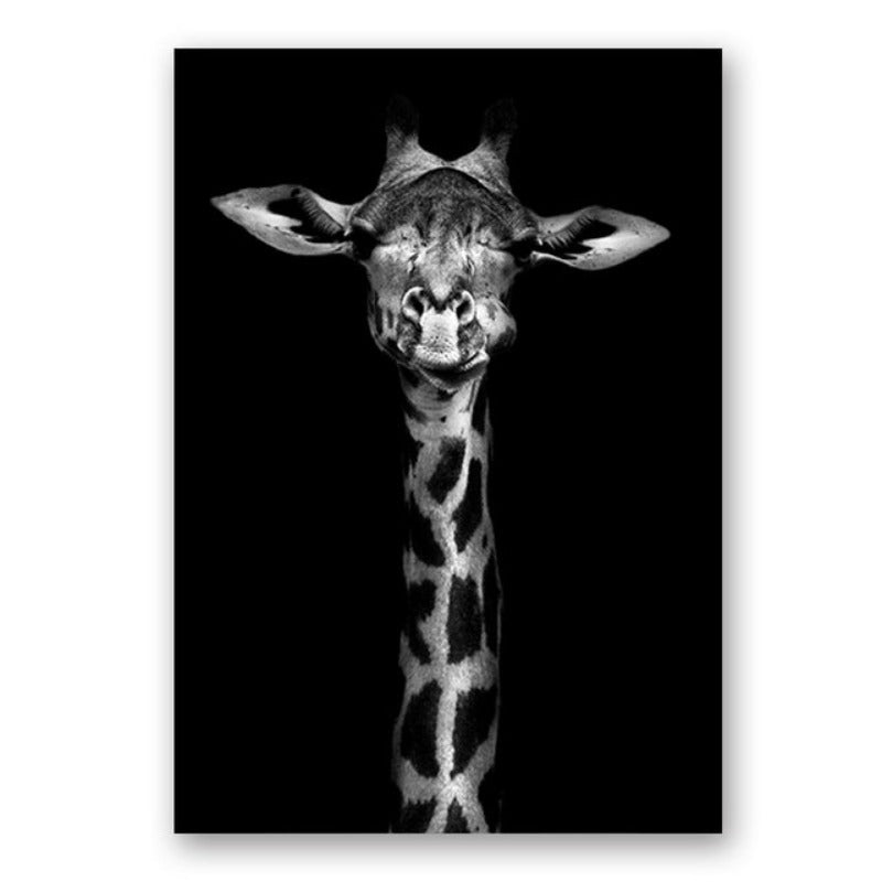 Natur Wildtiere Afrika Wildtiere Schwarz Weiß - Leinwand Wandkunst Malerei