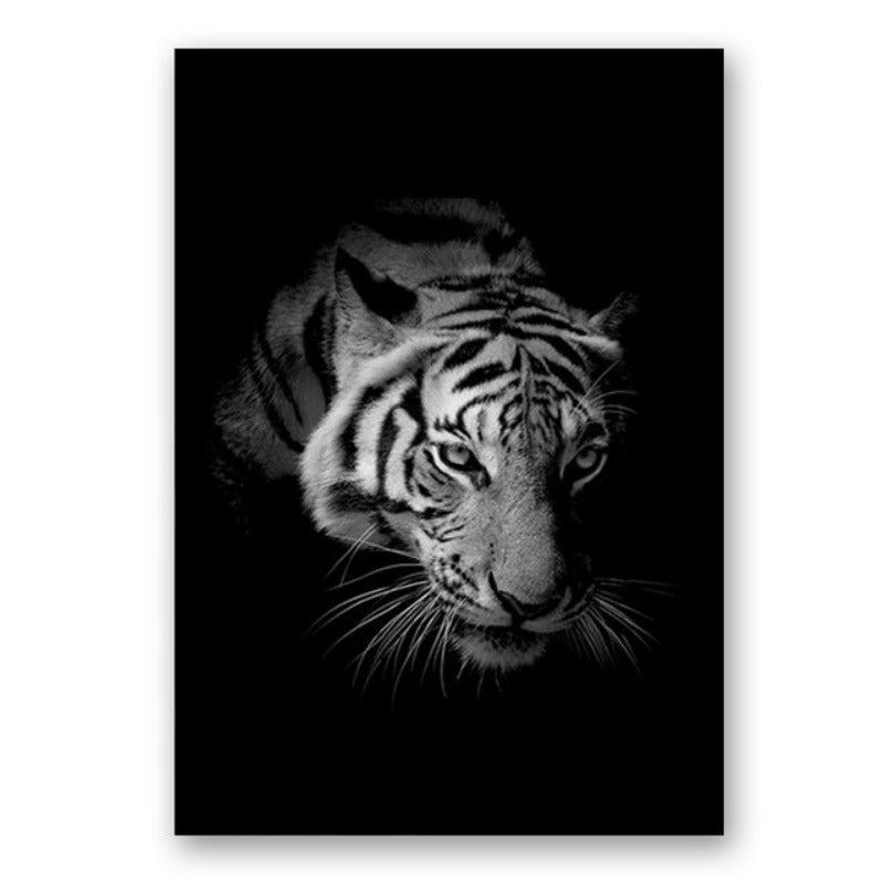Natur Wildtiere Afrika Wildtiere Schwarz Weiß - Leinwand Wandkunst Malerei