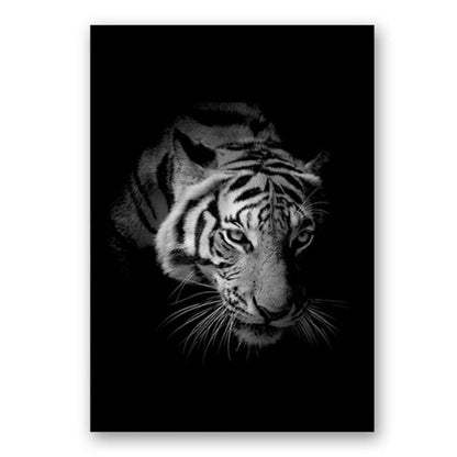 Natur Wildtiere Afrika Wildtiere Schwarz Weiß - Leinwand Wandkunst Malerei