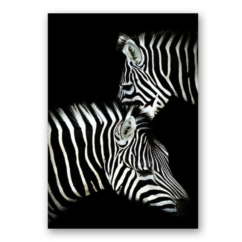Natur Wildtiere Afrika Wildtiere Schwarz Weiß - Leinwand Wandkunst Malerei