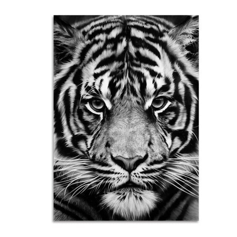 Natur Wildtiere Afrika Wildtiere Schwarz Weiß - Leinwand Wandkunst Malerei