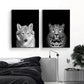 Natur Wildtiere Afrika Wildtiere Schwarz Weiß - Leinwand Wandkunst Malerei