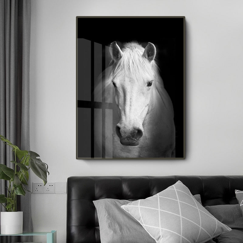 Natur Wildtiere Afrika Wildtiere Schwarz Weiß - Leinwand Wandkunst Malerei