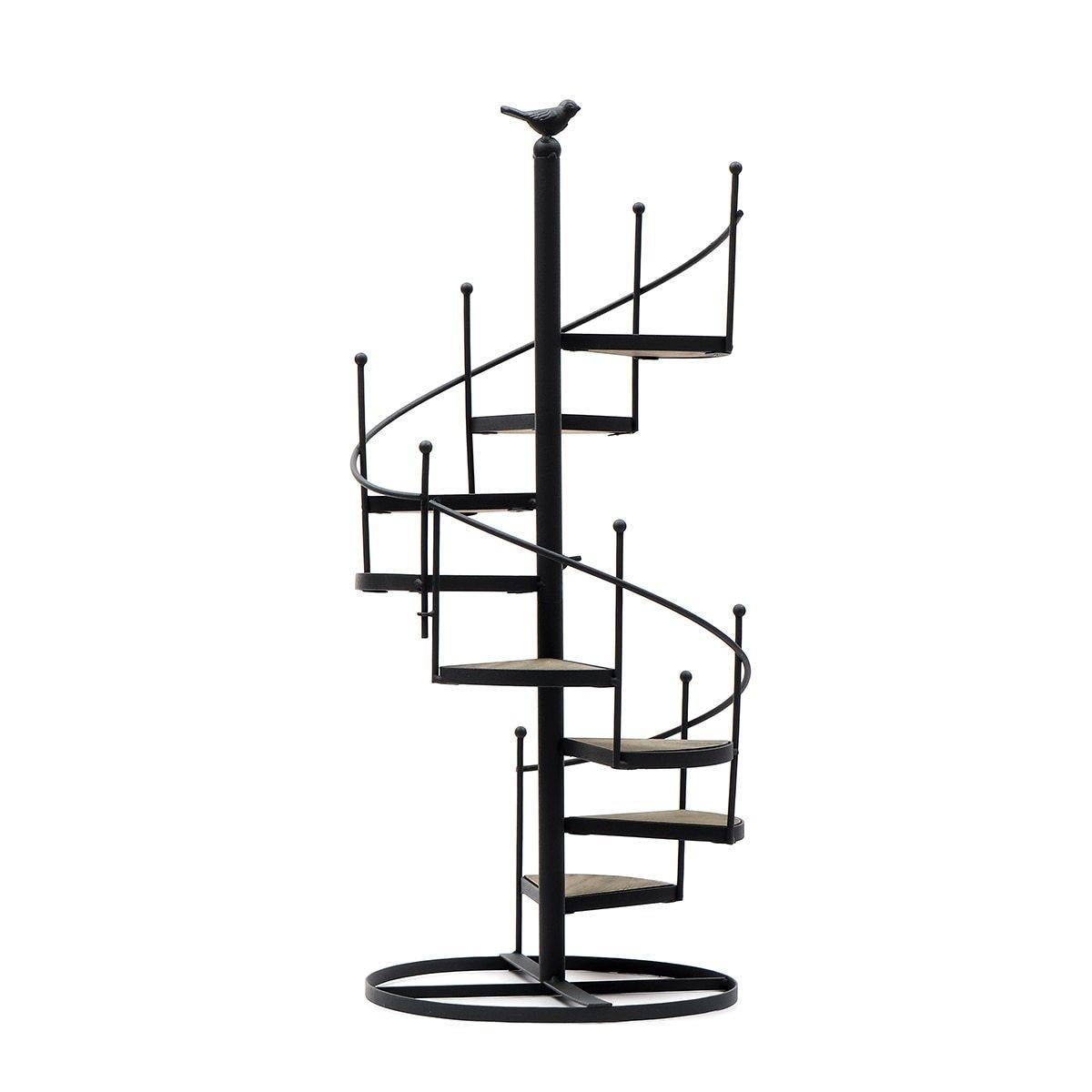 Frendorf | PlantSpire Eisen Pflanzenständer mit Spiraltreppe | Dekorativ und Praktisch