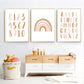 Modern Rainbow Alphabet Nursery  - Canvas Wall Art Painting