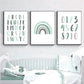 Modern Rainbow Alphabet Nursery  - Canvas Wall Art Painting