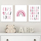 Modern Rainbow Alphabet Nursery  - Canvas Wall Art Painting