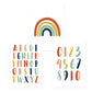 Modern Rainbow Alphabet Nursery  - Canvas Wall Art Painting