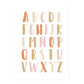 Modern Rainbow Alphabet Nursery  - Canvas Wall Art Painting