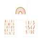 Modern Rainbow Alphabet Nursery  - Canvas Wall Art Painting