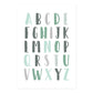Modern Rainbow Alphabet Nursery  - Canvas Wall Art Painting