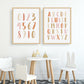 Modern Rainbow Alphabet Nursery  - Canvas Wall Art Painting
