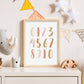 Modern Rainbow Alphabet Nursery  - Canvas Wall Art Painting