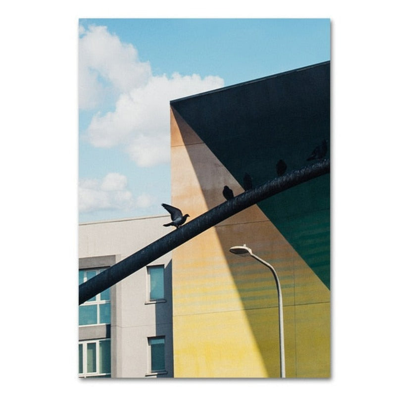Stadtansichten-Canvas Wandkunst Malerei
