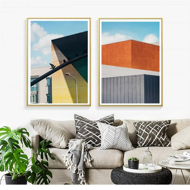 Stadtansichten-Canvas Wandkunst Malerei