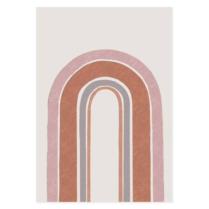 Mid-Century Modern Abstrakte Galerie Verbrennungsorange - Leinwand Wandkunst Gemälde