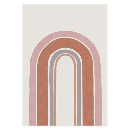 Mid-Century Modern Abstrakte Galerie Verbrennungsorange - Leinwand Wandkunst Gemälde