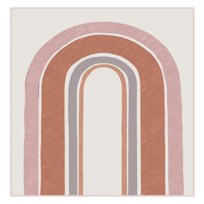 Mid-Century Modern Abstrakte Galerie Verbrennungsorange - Leinwand Wandkunst Gemälde
