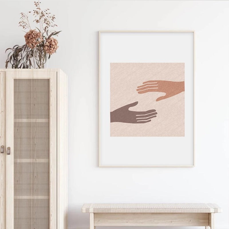 Mid-Century Modern Abstrakte Galerie Verbrennungsorange - Leinwand Wandkunst Gemälde