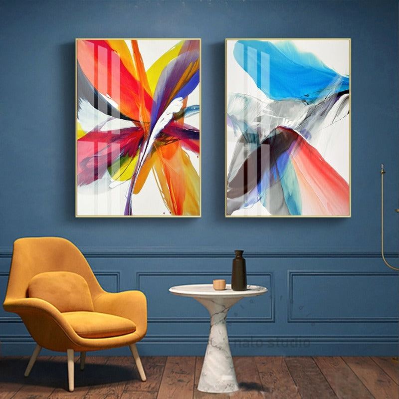 Feathers of Hope Bunt HD - Leinwand Wandkunst Gemälde