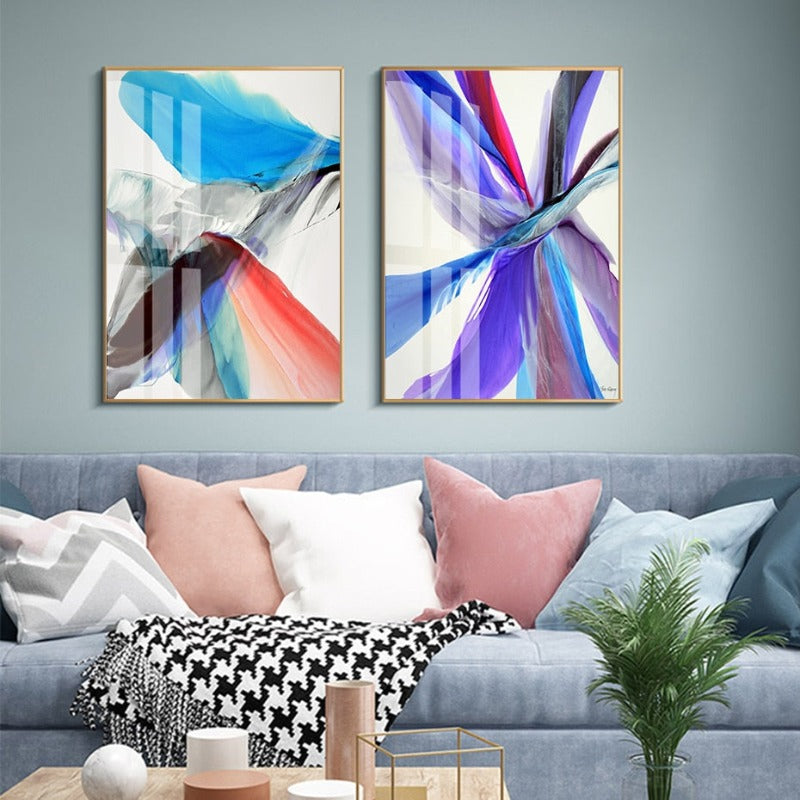 Feathers of Hope Bunt HD - Leinwand Wandkunst Gemälde