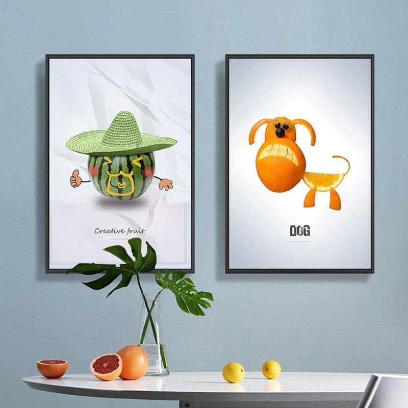 Dancing Cool Fruits - Leinwand Wandkunst Gemälde