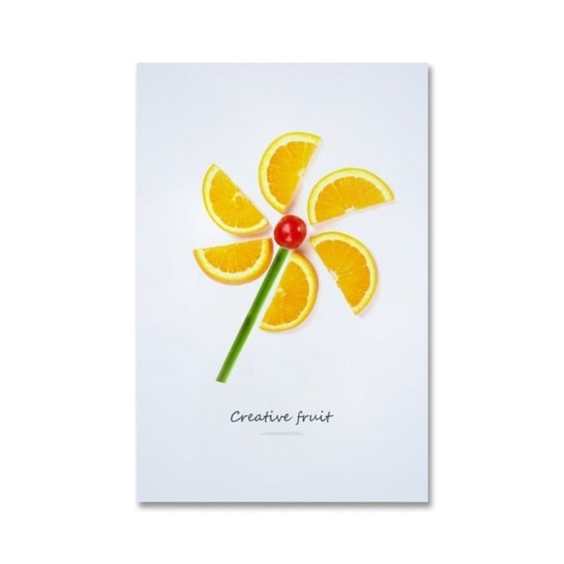 Dancing Cool Fruits - Leinwand Wandkunst Malerei