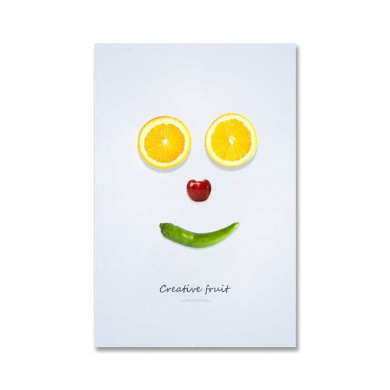 Dancing Cool Fruits - Leinwand Wandkunst Gemälde