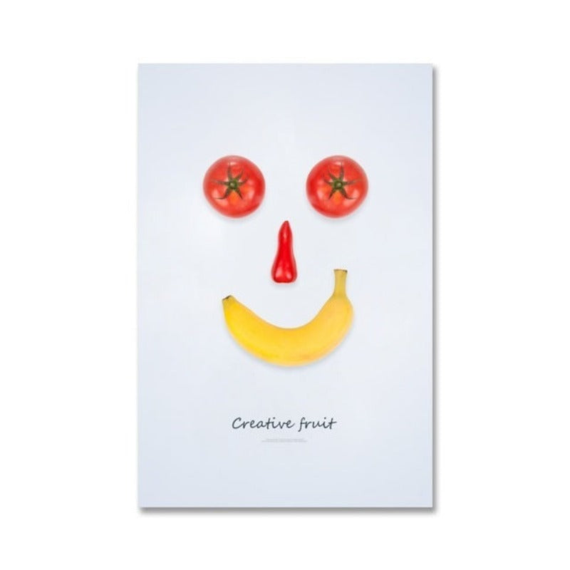 Dancing Cool Fruits - Leinwand Wandkunst Malerei