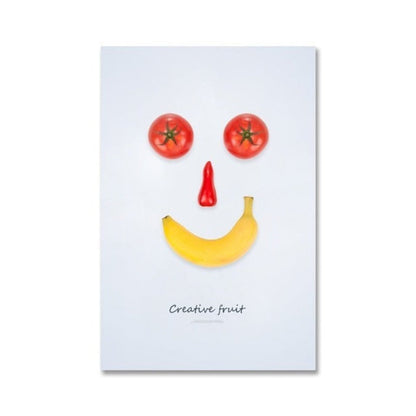 Dancing Cool Fruits - Leinwand Wandkunst Malerei