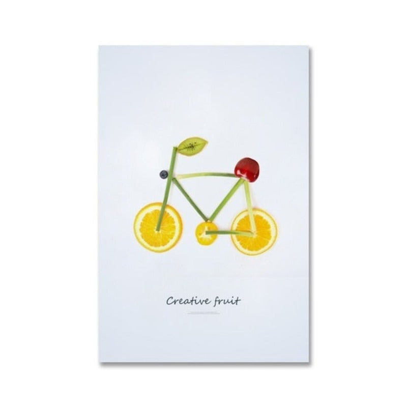 Dancing Cool Fruits - Leinwand Wandkunst Malerei