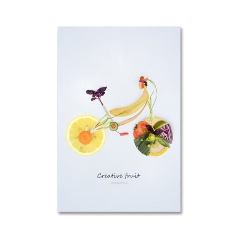 Dancing Cool Fruits - Leinwand Wandkunst Malerei