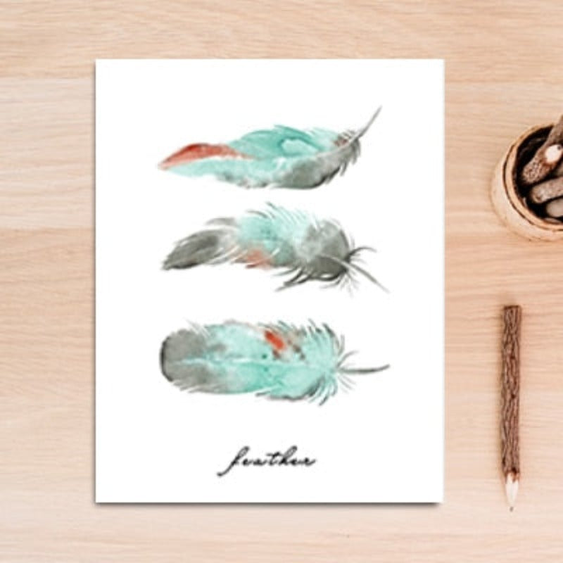 Butterfly Feather Flamingo - Leinwand Wandkunst Malerei