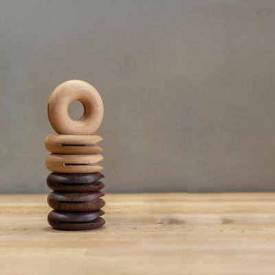 Frendorf | ClipCircle Holz-Doughnut-Klammern | Umweltfreundliche Beutelverschlüsse | Frischegarantie für Ihre Lebensmittel