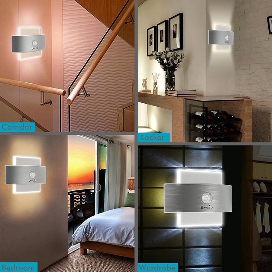 Frendorf | LumaSense Bewegungsmelder Wandlampe | LED Beleuchtung | Wiederaufladbar & Batteriebetrieben | Modernes Design
