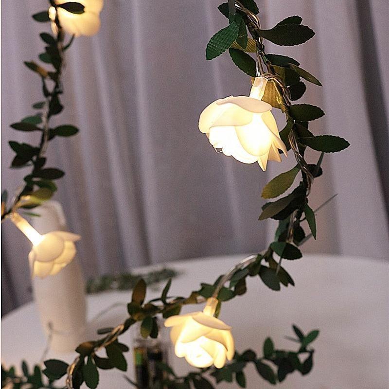 Frendorf | RoseGlow LED Lichterkette mit Rosenranken | Romantische Dekoration | Für Zuhause & Feste