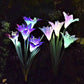 Frendorf | LilaGlowen - LED Lilien Gartenlichter | Solarbetrieben | Wetterfest | Stimmungsvolle Außenbeleuchtung