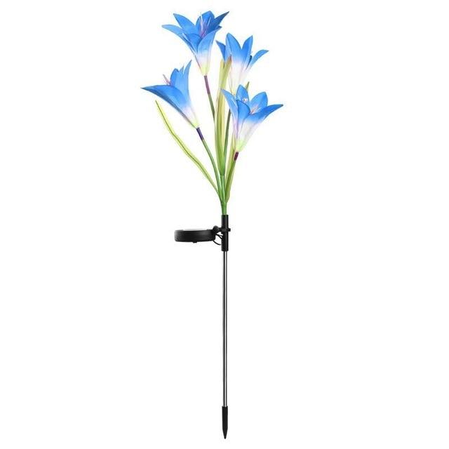 Frendorf | LilaGlowen - LED Lilien Gartenlichter | Solarbetrieben | Wetterfest | Stimmungsvolle Außenbeleuchtung