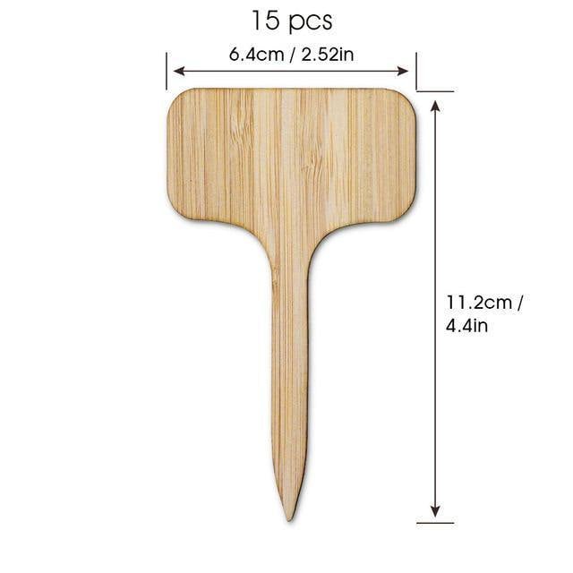 Frendorf | GreenLabel Holz Pflanzenschilder | Umweltfreundlich | Perfekt für Garten & Balkon | Markierungsschilder für Pflanzen