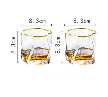 Verzerrte Textur Whisky Glas Set