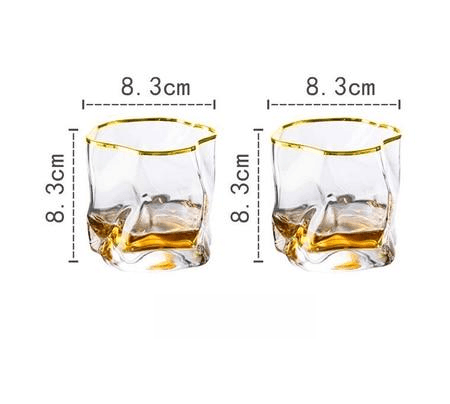 Frendorf | Verlux Struktur Whiskyglas Set | 2er-Set | Edles Design | Für Whiskey, Cocktails & besondere Momente