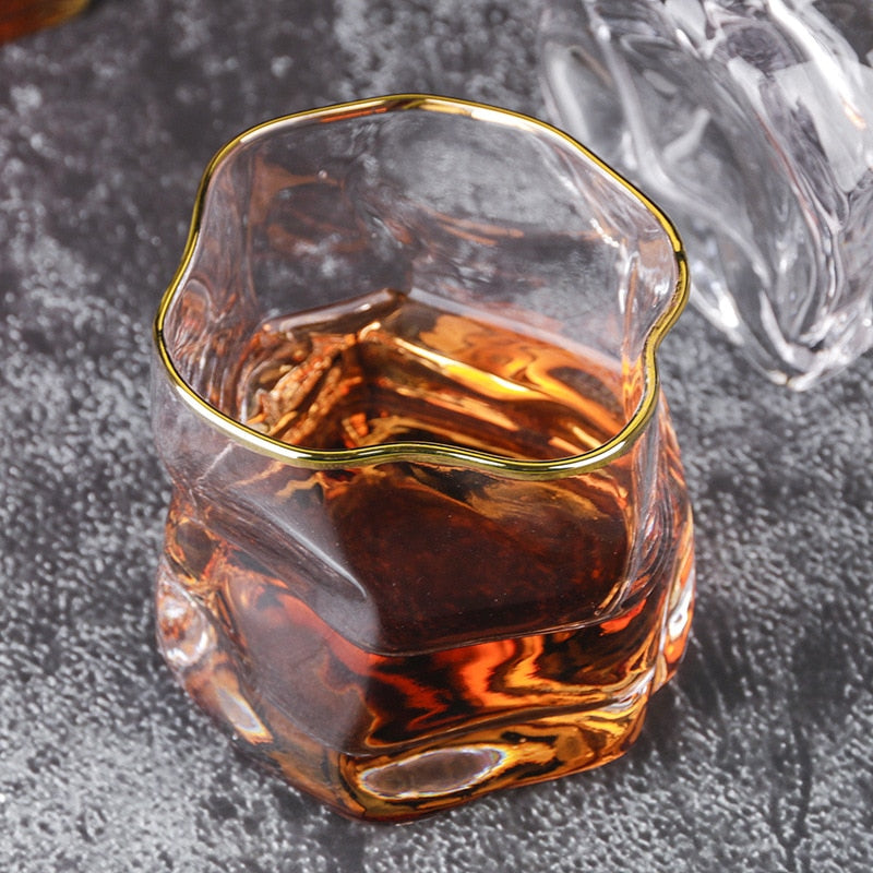 Verzerrte Textur Whisky Glas Set